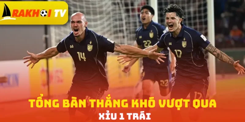 Tổng bàn thắng khó vượt qua Xỉu 1 trái